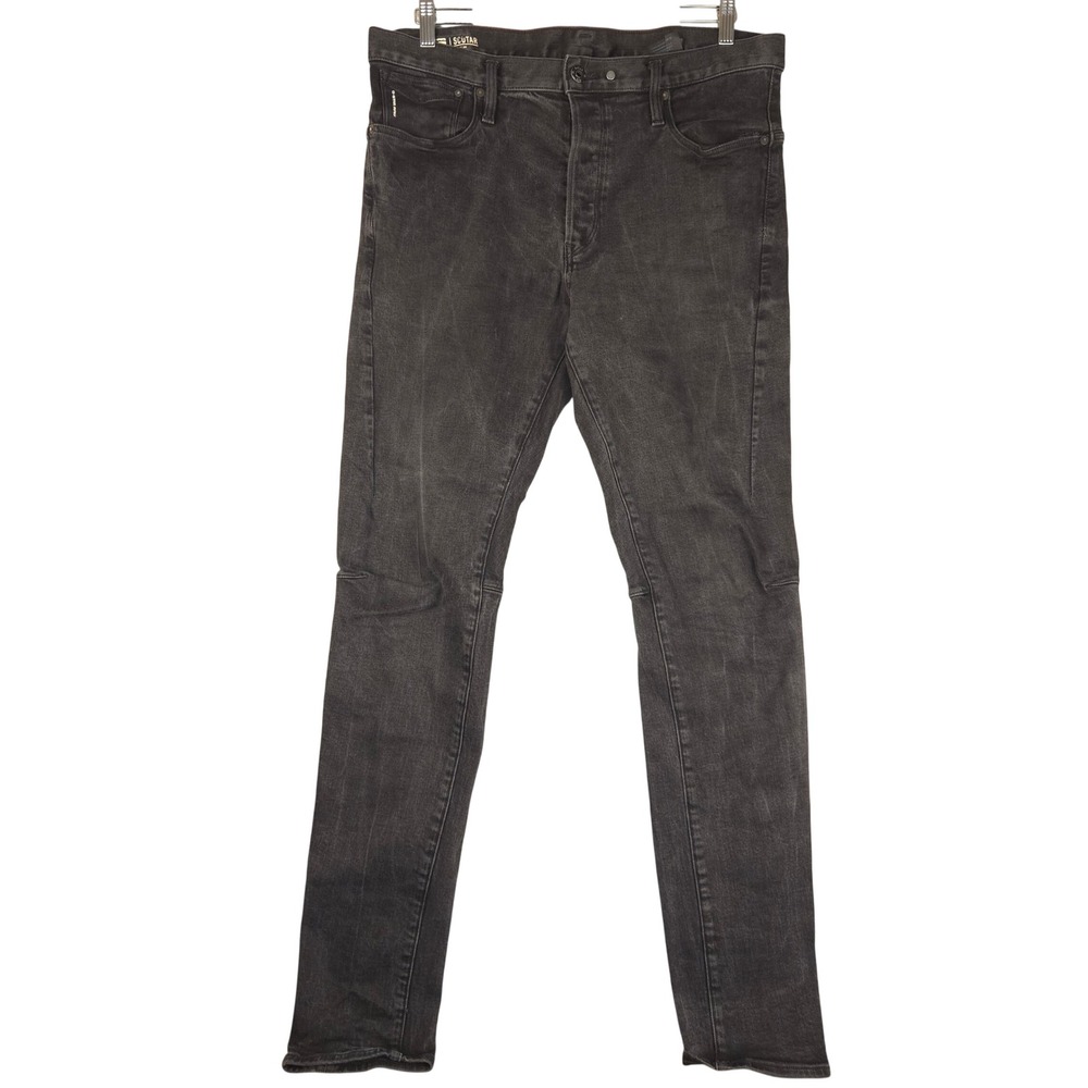 G-Star RAW Scutar 3D Slim Jeans Mens Sun Faded Black 38x38 (Fits 36x32)